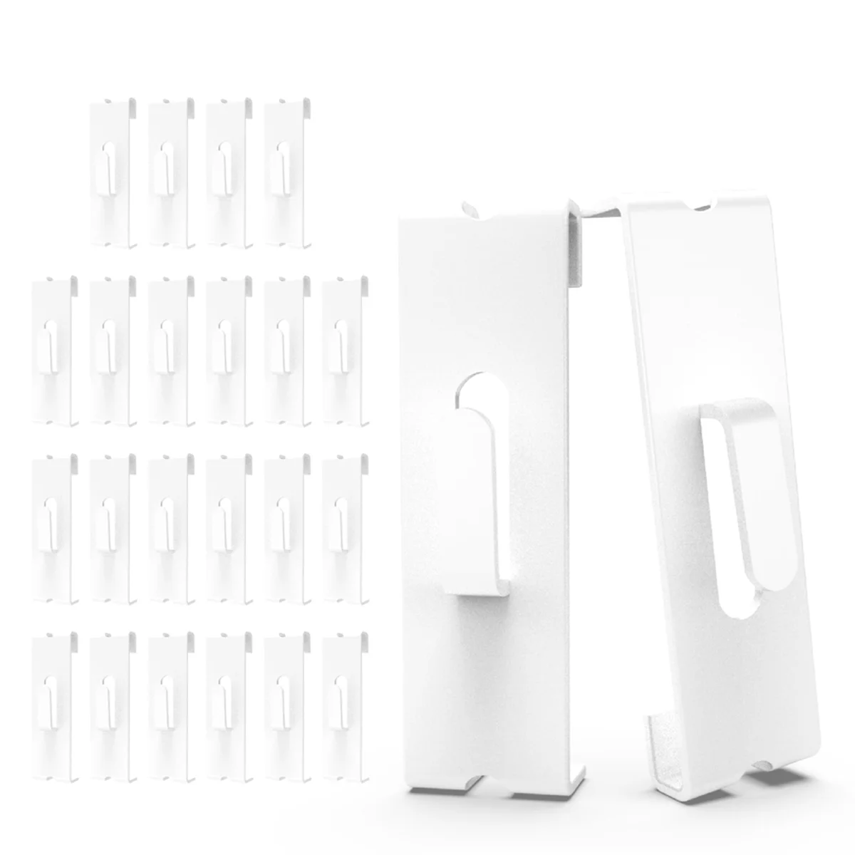 

24Pcs Gridwall Hooks Hangers,Grid Panel Hooks Grid Wall Hook Grid Wall Accessories Wire Grid Hook Grid Shelf Hooks White