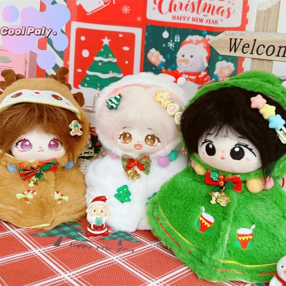 

Christmas Shawl 20CM Cotton Doll Clothes Plush Cloak Snowman Stuffed Doll Clothes Suit Changing Outfit Plush Toys Clothes