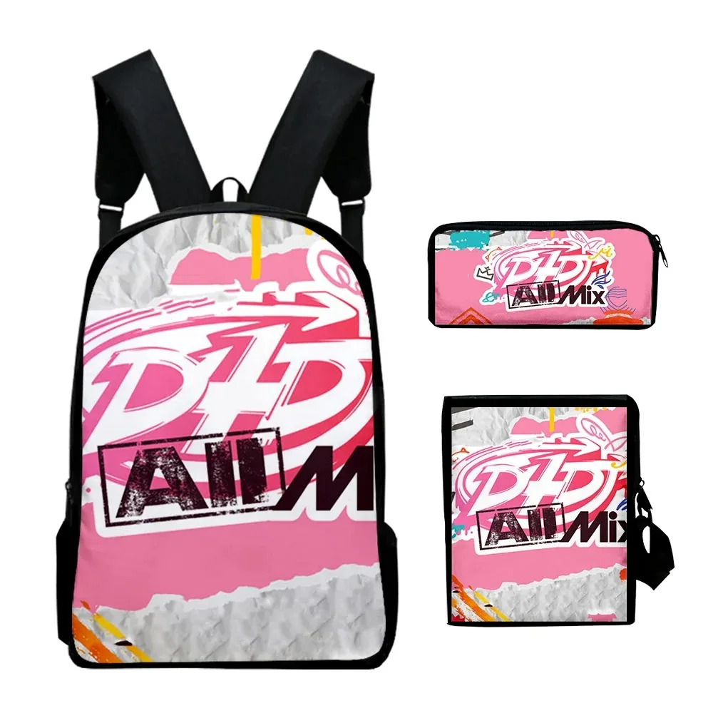 Harajuku 3d backpack printing,popular d4dj all mix anime,3pcs/set,laptop bag,shoulder bag,case