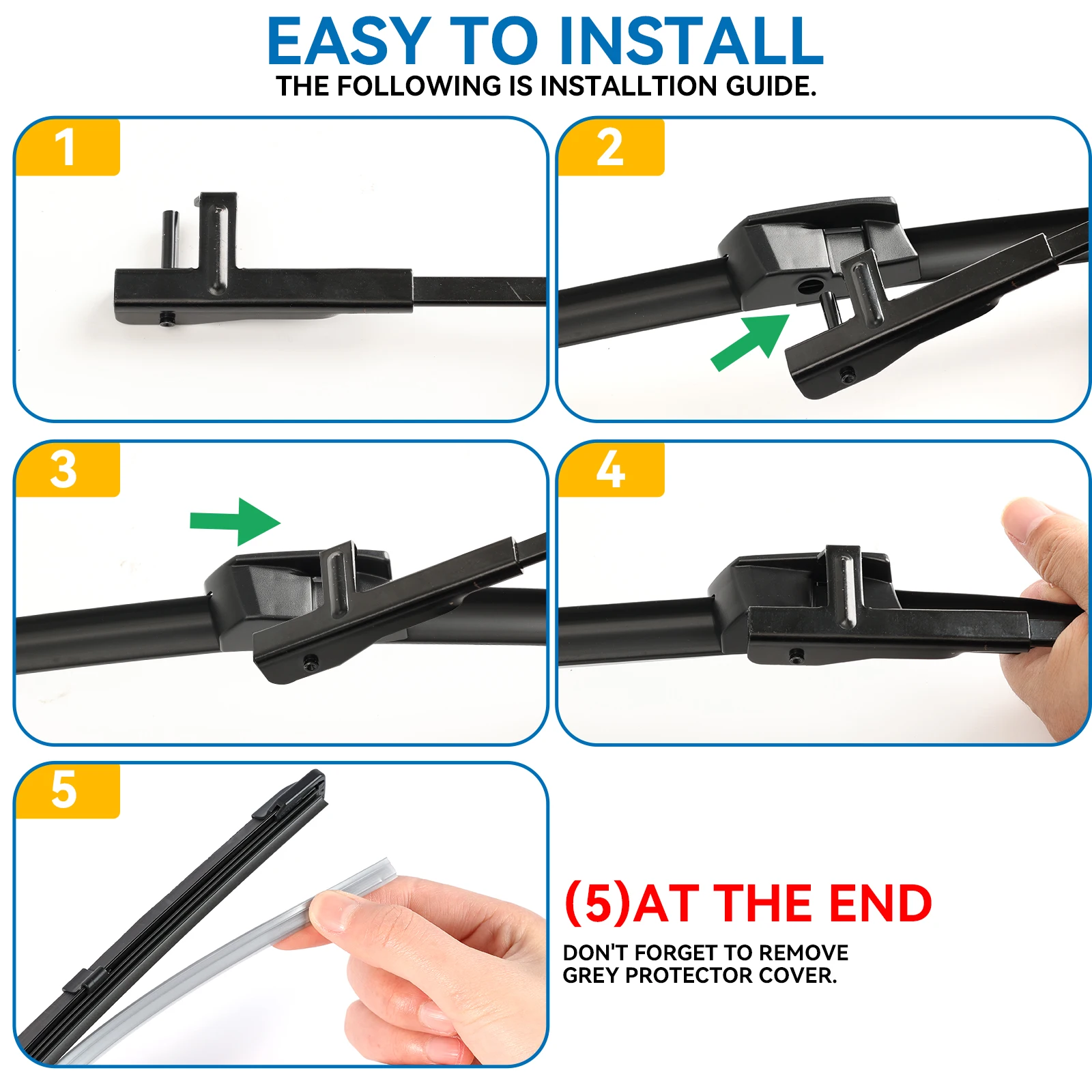 Erick\'s Wiper LHD Front Wiper Blades For BMW 5 Series F07 F10 F11 2011 - 2016 Windshield Windscreen Window Rain Brushes 26\