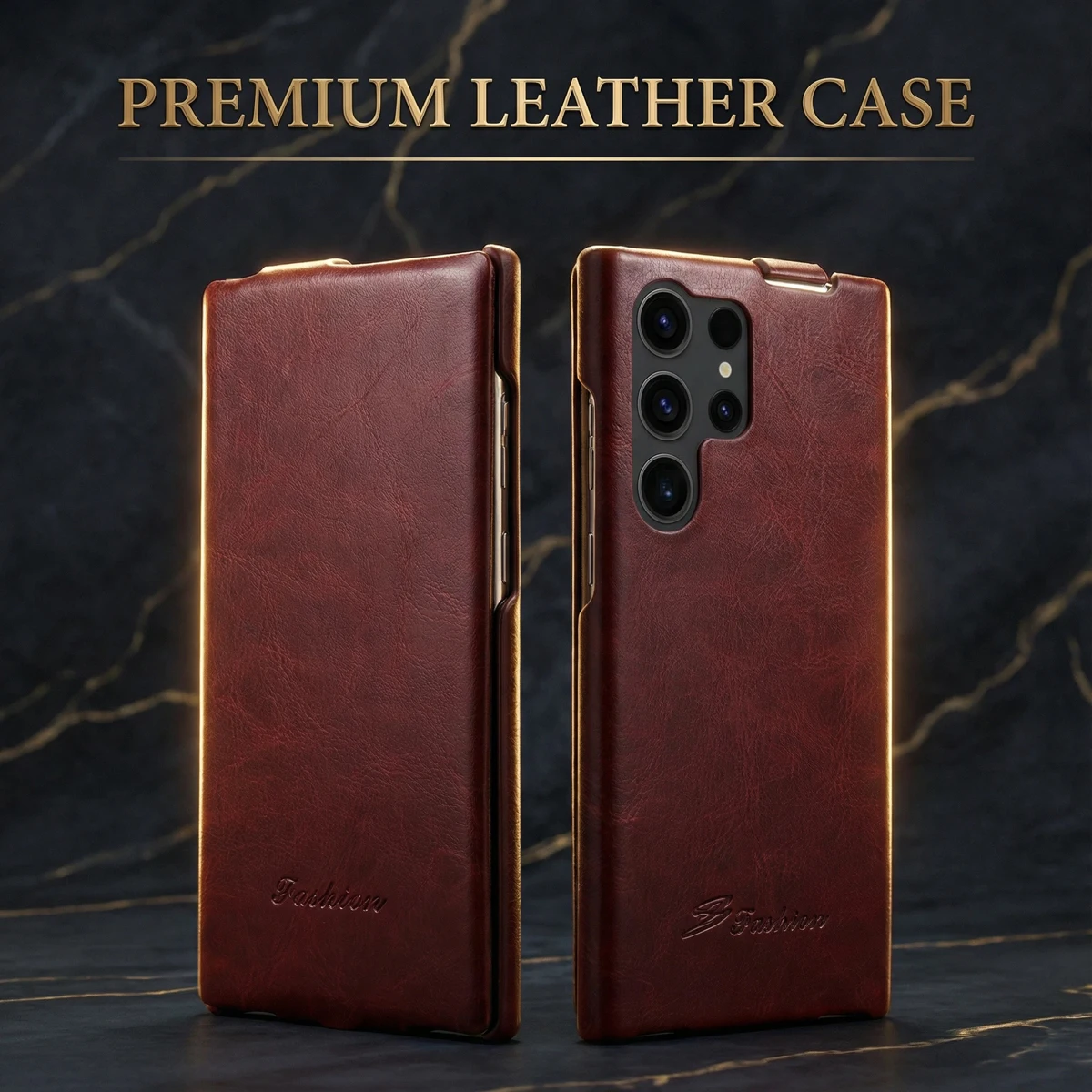 Vertikale Flip Ledertasche für Samsung Galaxy S26 S25 S24 S23 Ultra Plus Cover Anti-Klopf Matte Hard Back Shell Vintage Fundas