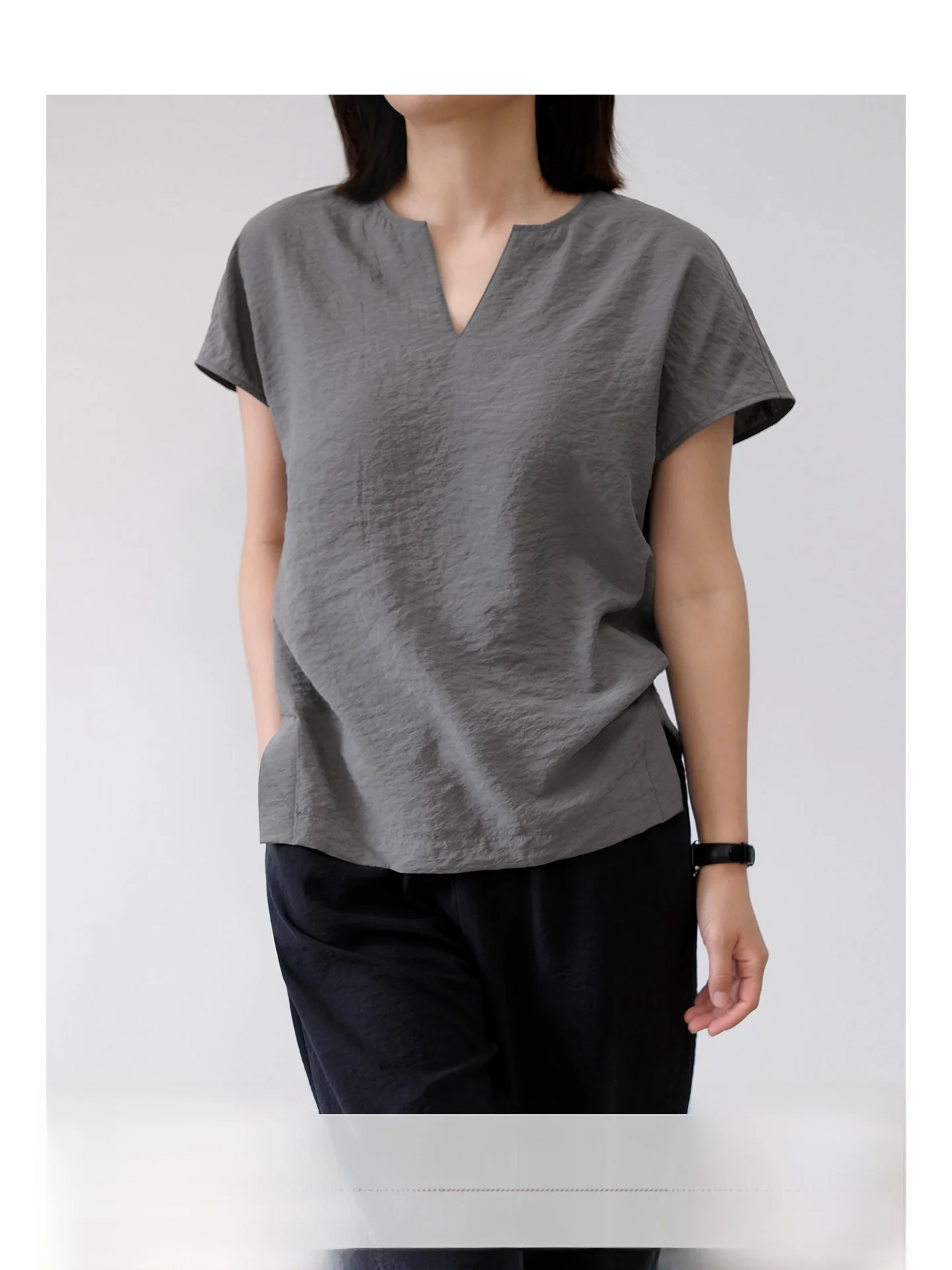 

Silk ort Sve irt V-Ne Skin-Friendly Women's Busin Casual Faion Breathable Thin Summer irt