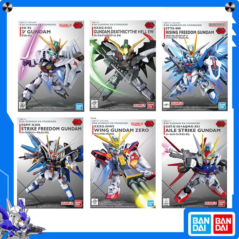 

Bandai SD Gundam Assembly Model EX Standard Air Combat Strike Gundam Model Kit Action Strike Freedom Gundam Figures Original
