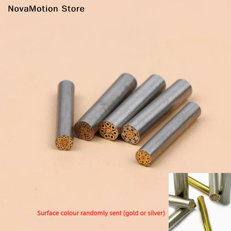 [NM]5/6mm Mosaic Pin Rivets For Knife Handle Patch Screw Brass Mosaics Rivets Nail Steel Tube Slingshot Patch Rivet Length 30mm