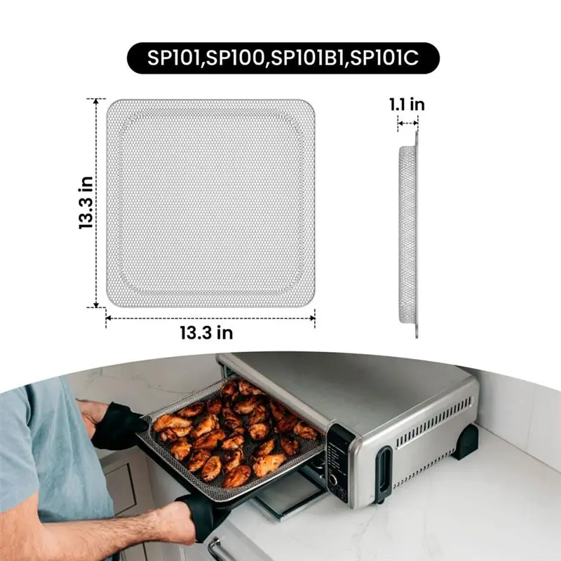 

Kitchen Appliance Air Fryer Basket For Ninja Foodi Air Fryer Accessories,Stainless Steel Tray For Ninja Foodi SP100, SP101B1, SP