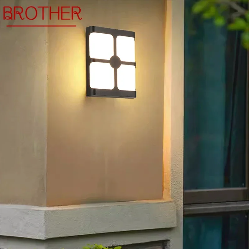 

BROTHER Contemporary LED Outdoor Wall Lamps Electric Simplicity Waterproof Balcony Hallway Courtyard Villa Gate Hotel