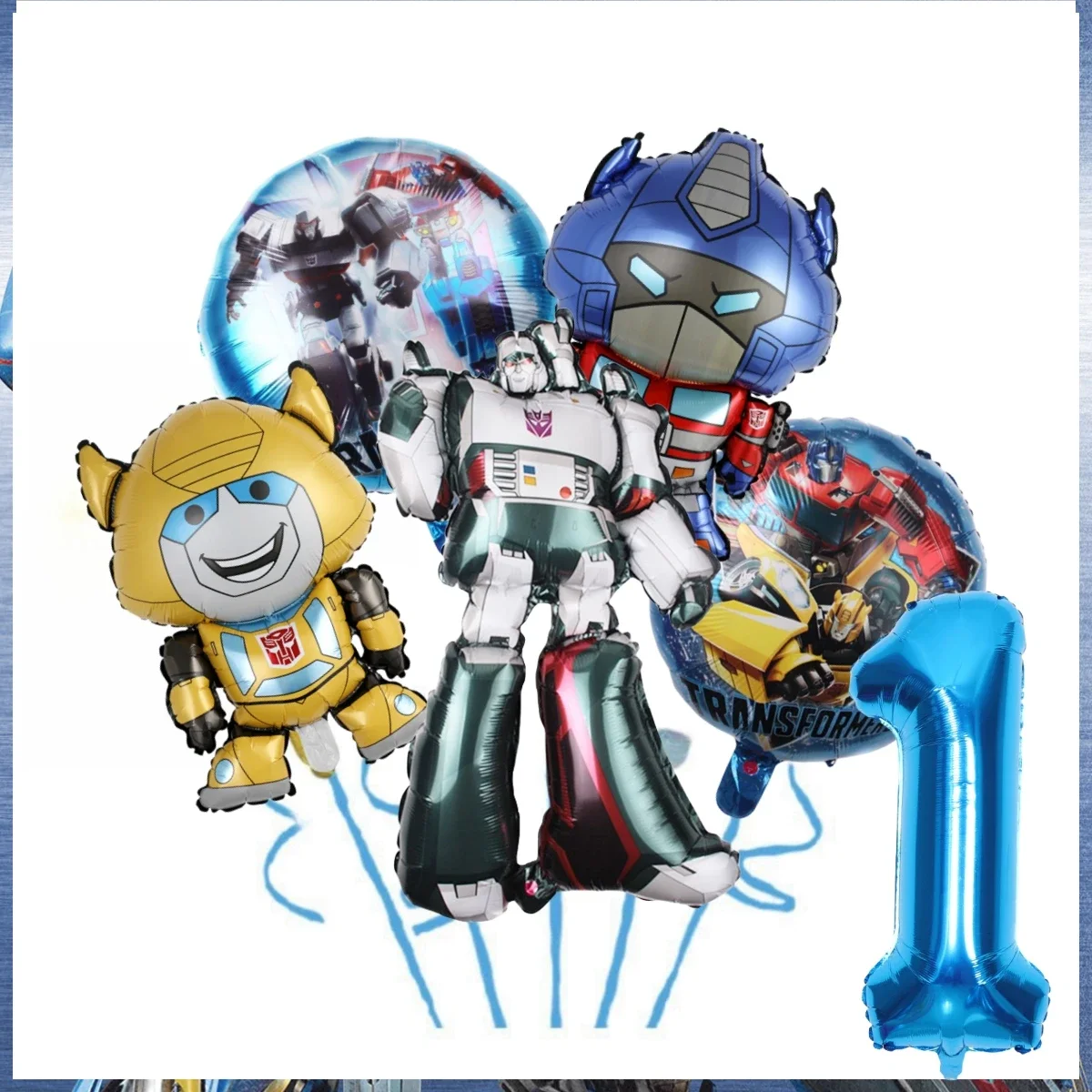 Transformacja Dekoracja urodzinowa Talerze Obrus Kształt Zmieniający Robot Balon Tło Baby Shower Kids Party Supplies