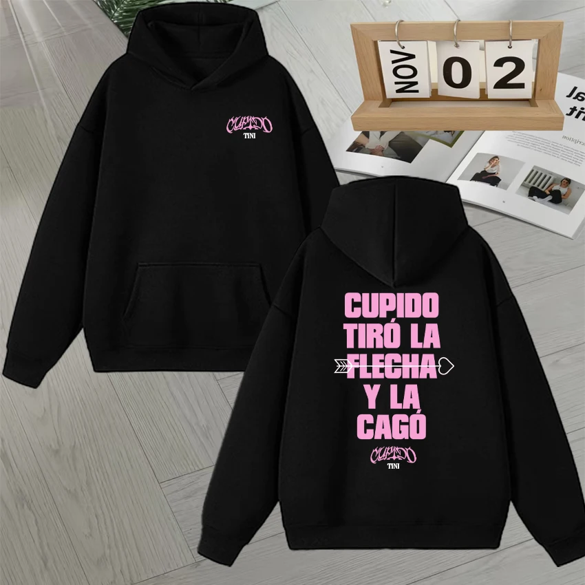 

Tini Stoessel Cupido Tiro La Flecha Y La Cago Sweatshirt Autumn Winter Men Women Fleece Loose Hoodie Bodywarmer Pullover Unisex
