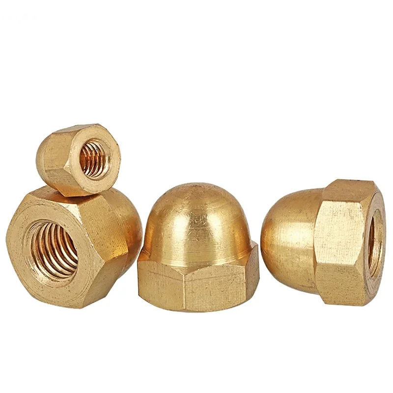 Acorn Nuts M3 M4 M5 M6 M8 M10 M12 M14 M16 M18 M20 Brass Dome Hex Nut Semicircle Nuts Blind Nut for Decrotive