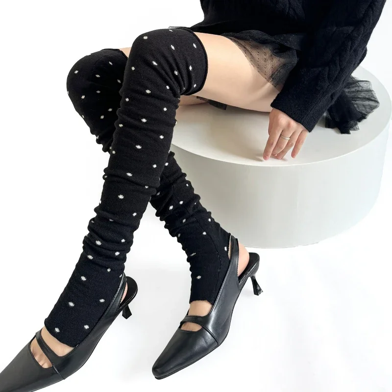 

Polka Dot Leg Warmers Autumn and Winter Warm Foot Cover Ballet Style Leg Warmers Knee High Socks Thigh High Stockings Leg Cover