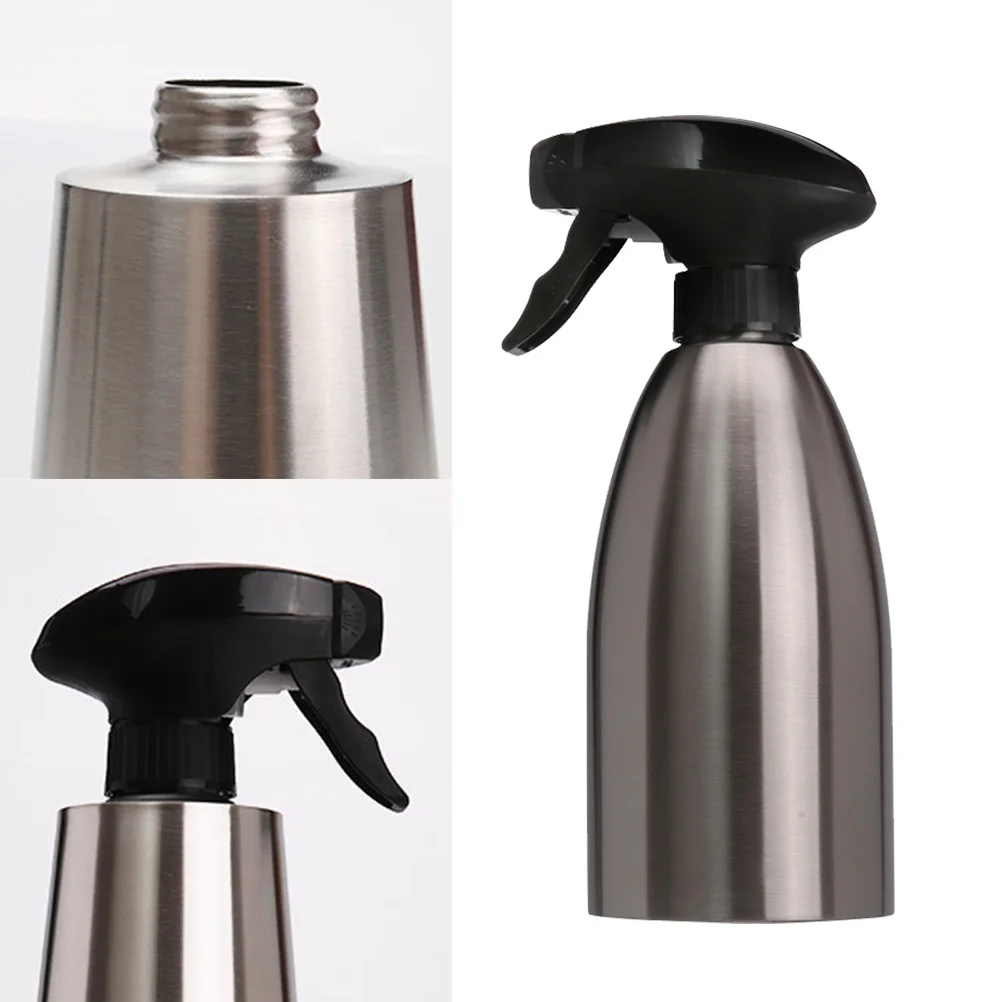 

Stainless Steel Oil Spray Bottle Watering Can Seasoning Olive Sprayer Barbecue Supplies Storage