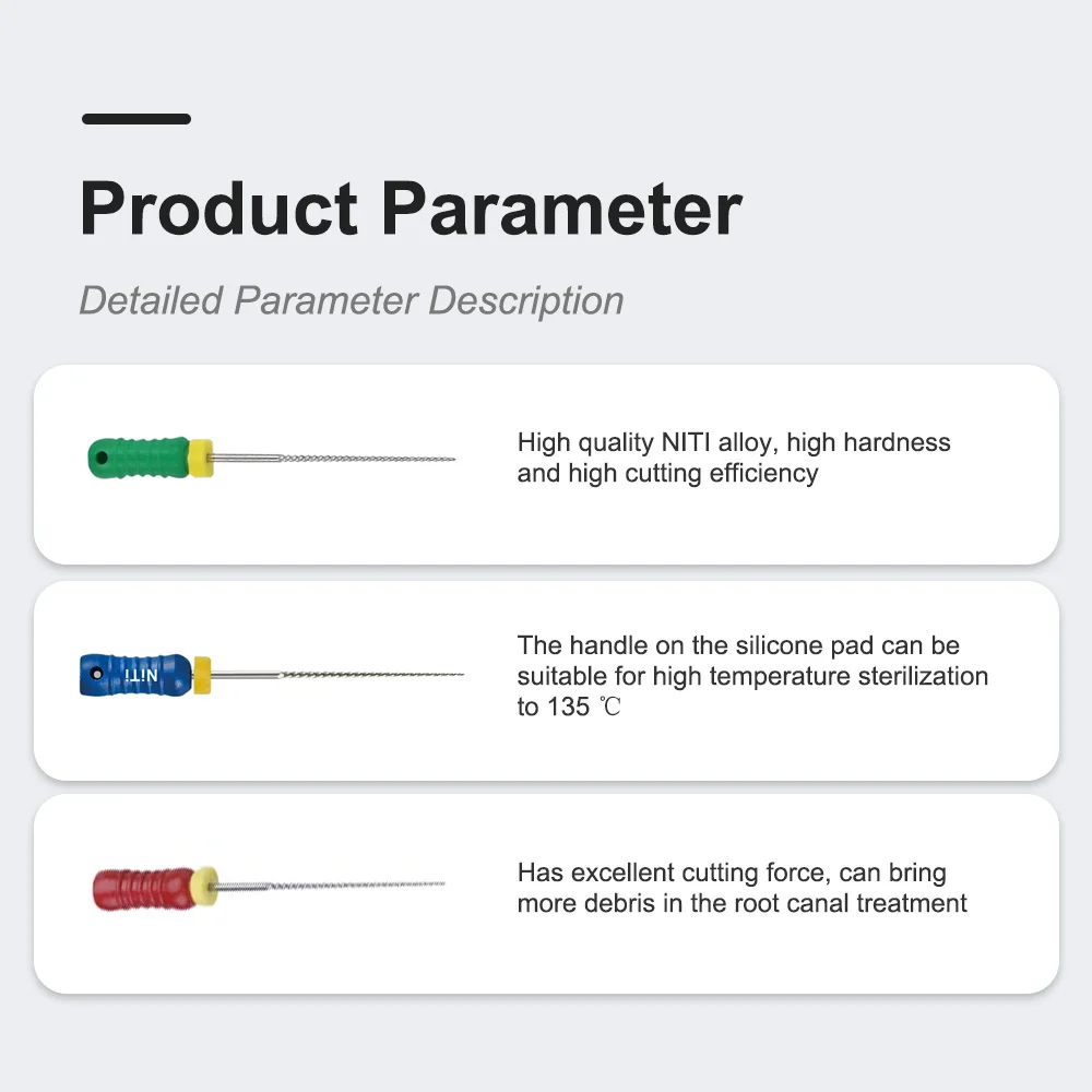 XYSZ 6Pcs/Pack 21mm/25mm Dental Hand Use NITI Reamers Softer and Flexible Endodontic Access R Files Dentistry Instruments