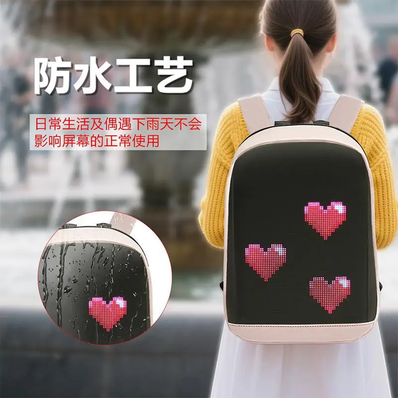 Led Backpack Upgrade Display Backpacks Casual Backpack Led Schoolbag Men's Backpack Women's Bag Laptop Bag Back Pack