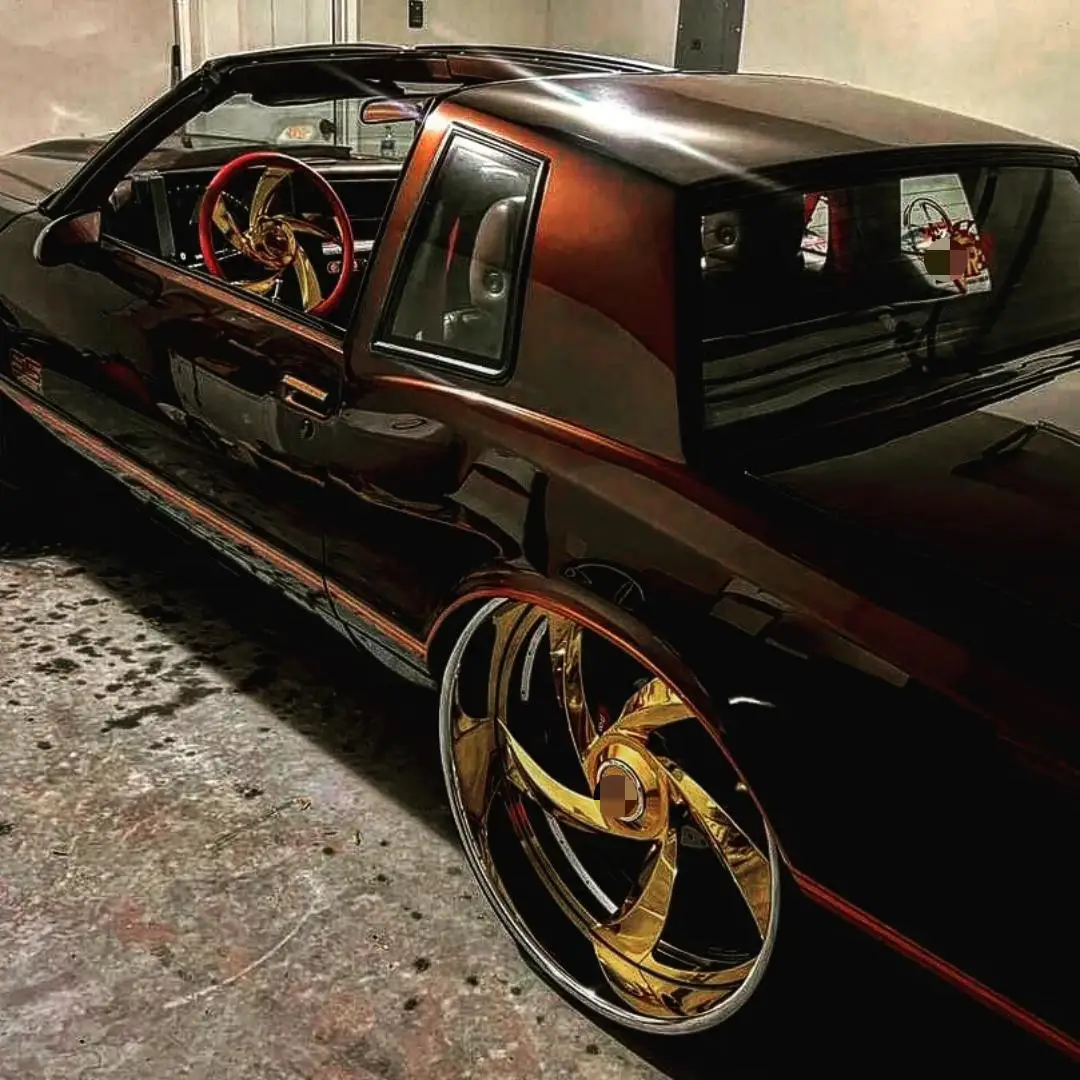 SJ Hot-sale Gold Chrome 2 Piece 20 22 24 26 Inch 6061-T6 24 Inch Forged Wheels 6x139.7 5x127 Wheels with Steering Wheel