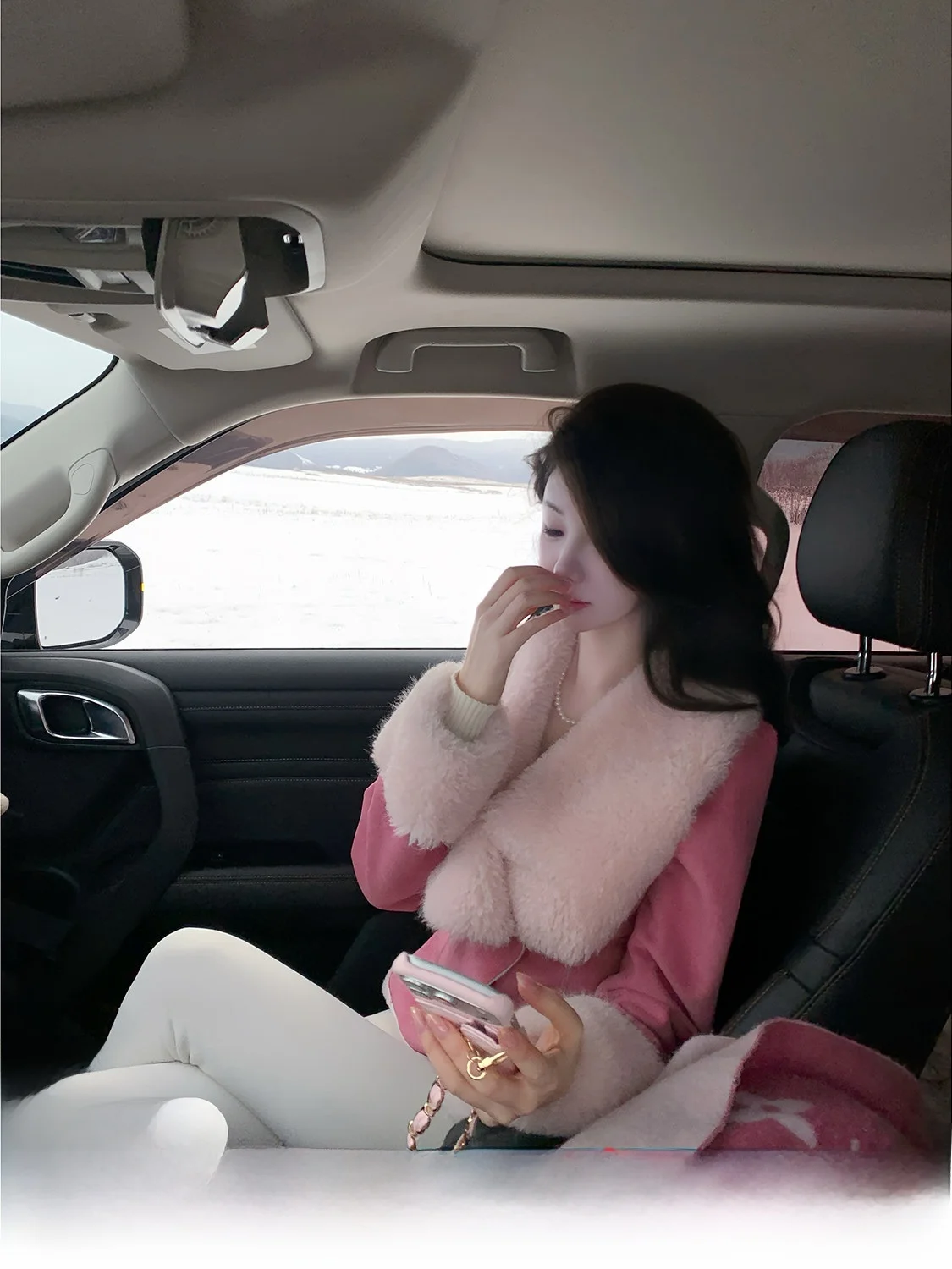 

Зимнее пальто Sy Rose Manor женское, удлиненное, прямого кроя, с воротником из овечьей шерсти, в уличном стиле