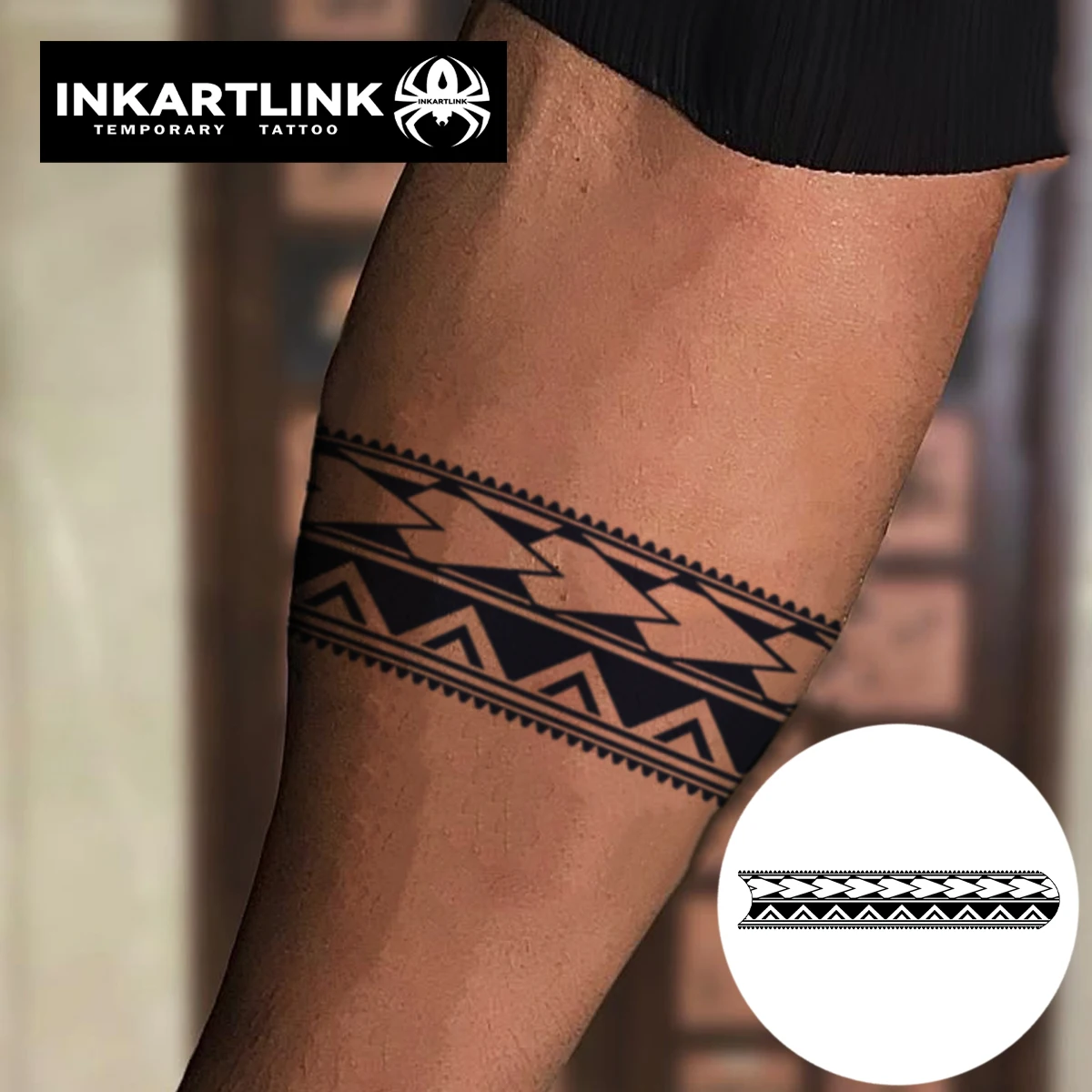 وشم مؤقت لحزام الذراع، آخر حتى 15 يومًا، ملصق سحري شبه دائم مقاوم للماء بتقنية جديدة. #2