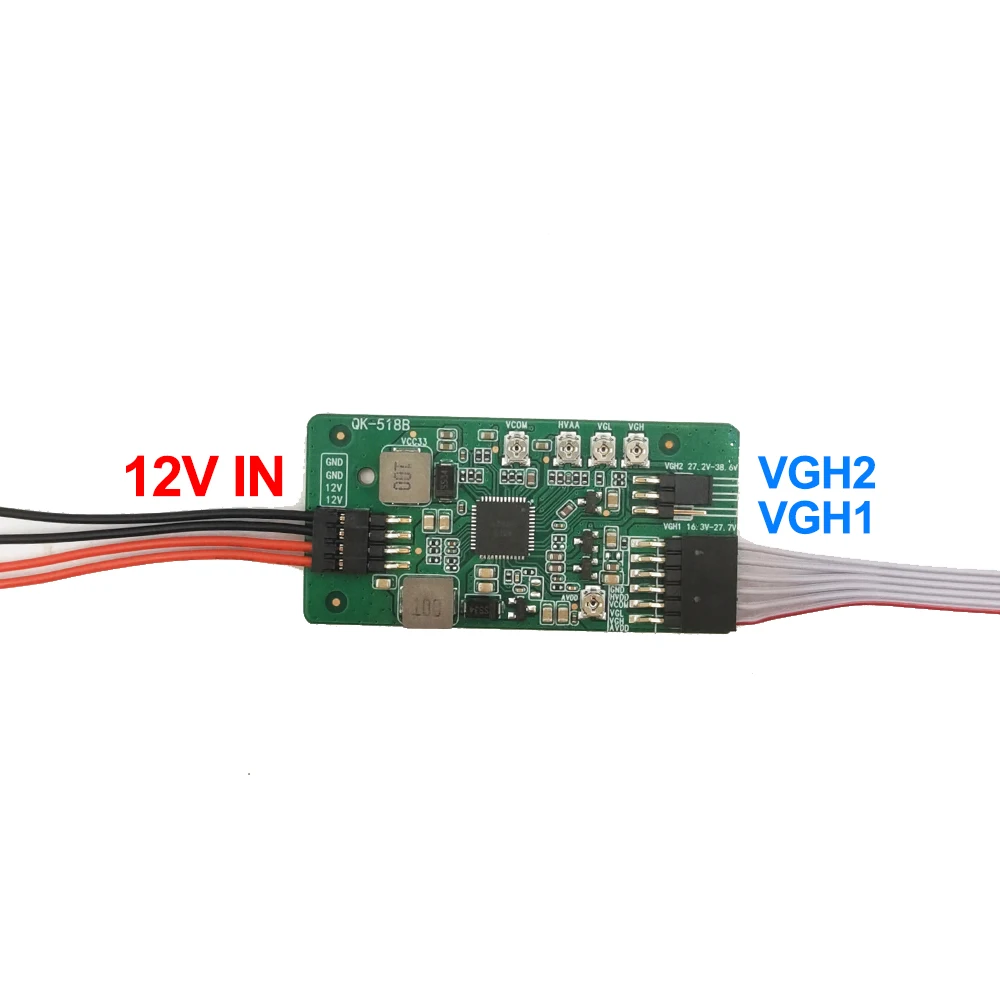 TV TCON Logic Board Broken Y side Voltage repair adapt regulation plate module VGL VGH VCOM AVDD5 adjustable QK518B with cables