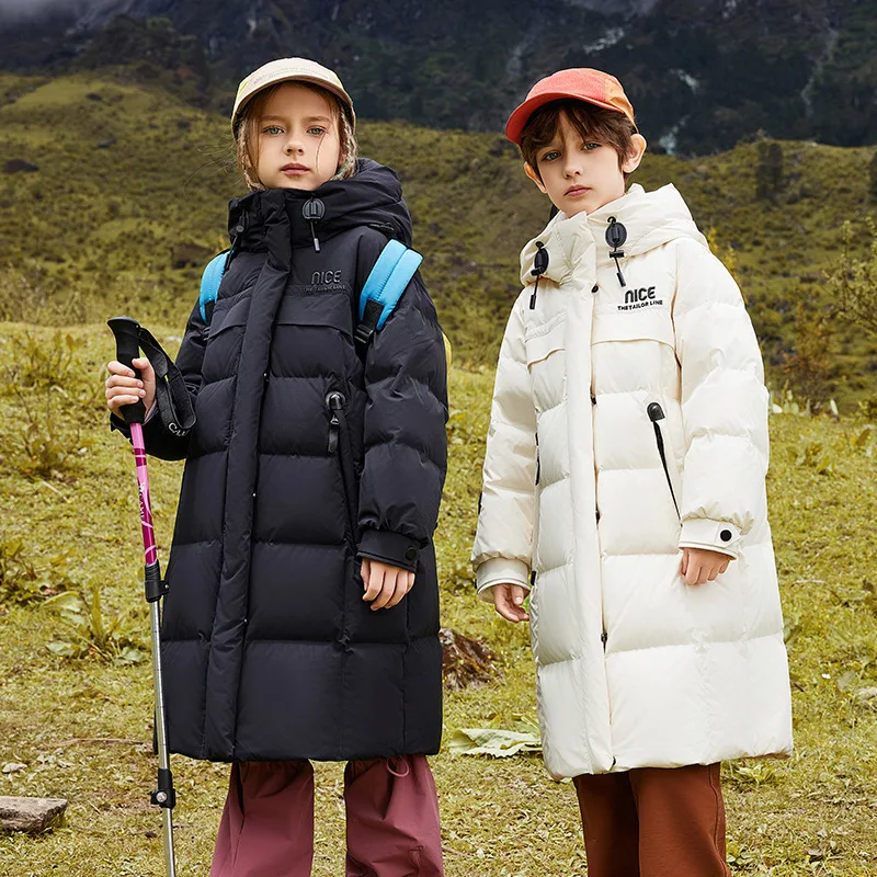

RAISE YOUNG-20 градусов детский пуховик для девочек толстый теплый ветрозащитный детский парки с капюшоном для девочек-подростков верхняя одежда средней длины