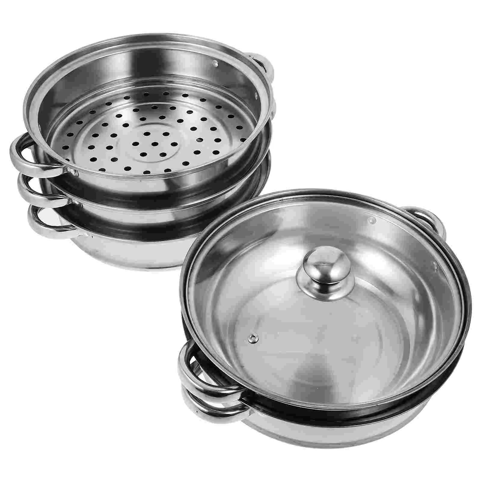 Stainless Steel 5 Layer Multi Function Soup Pot Practical Steam Pot Kitchen Barware Stockpot Home Steamer