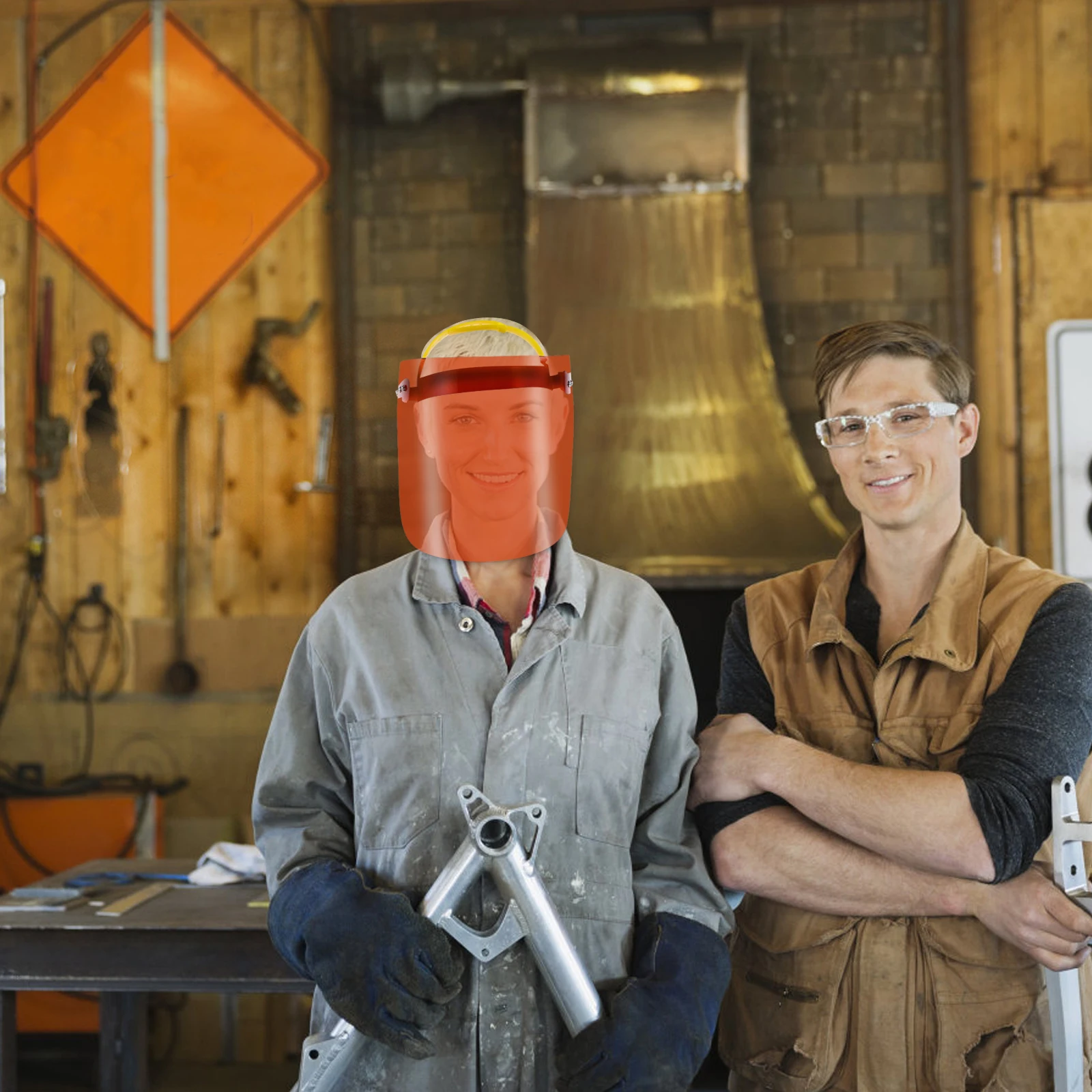 

Semi-Closed Welding Mask Lightweight Transparent Flame Retardant Impact Resistant Eye Protection for High