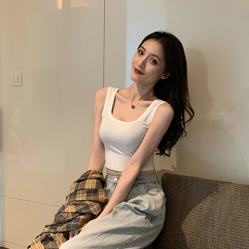 Fashionable Short Camisole Vest Versatile Women's Casual Sleeveless Top