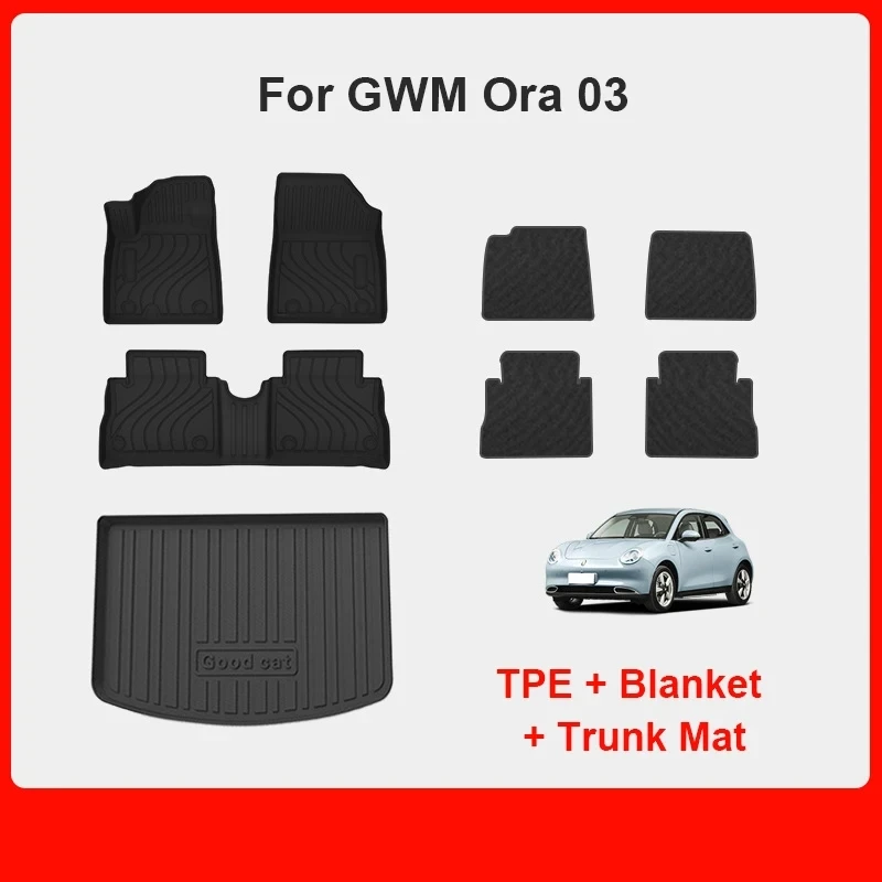 Custom Fit Car Interior Accessories TPE Floor Mat for GWM Ora 03 Only Left Hand Drive Waterproof for Great Wall Motor Haomao Cat