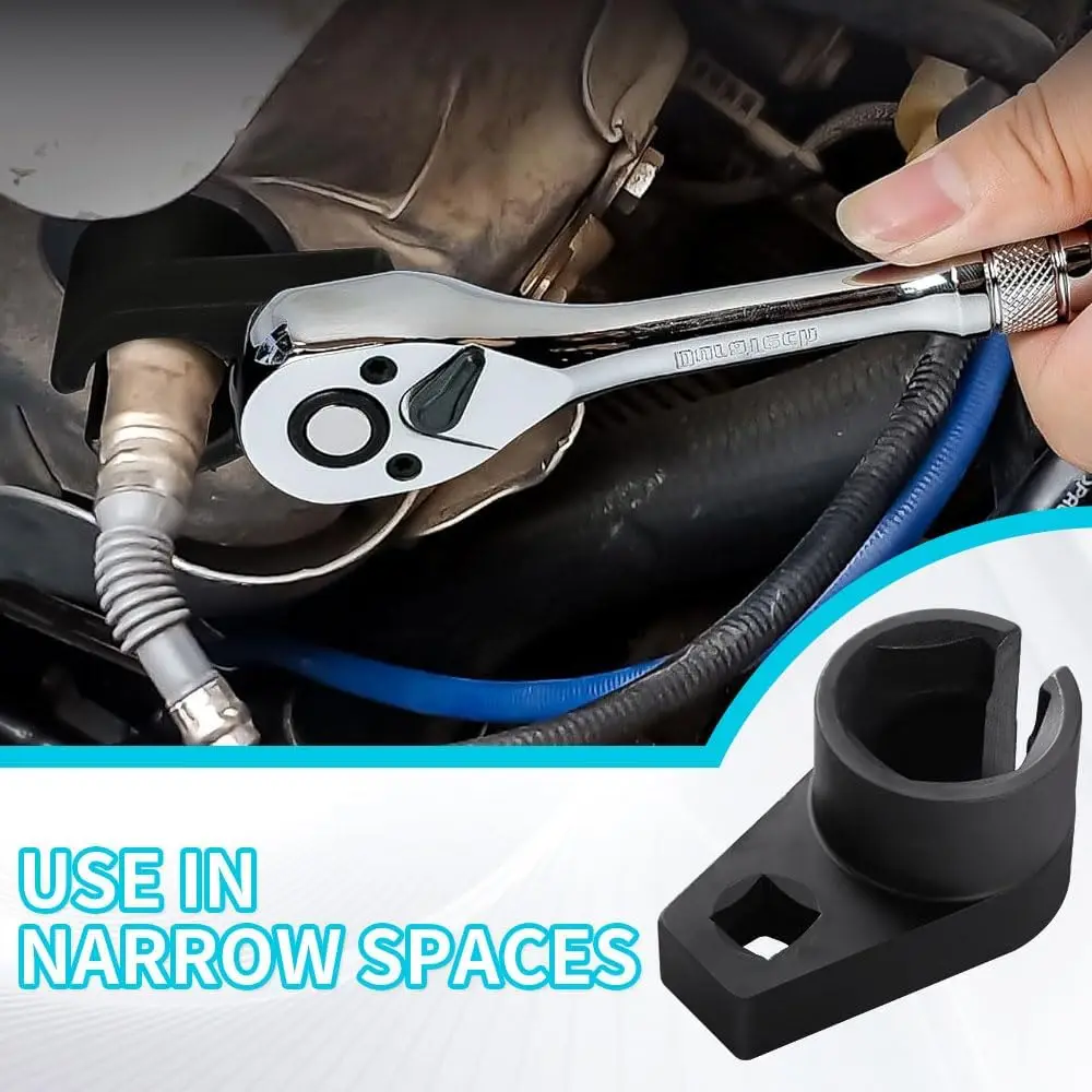 

Offset O2 Oxygen Sensor Socket 7/8" 22mm 3/8" Drive Wire Gate Car Sensor Removal Auto Repair Tool