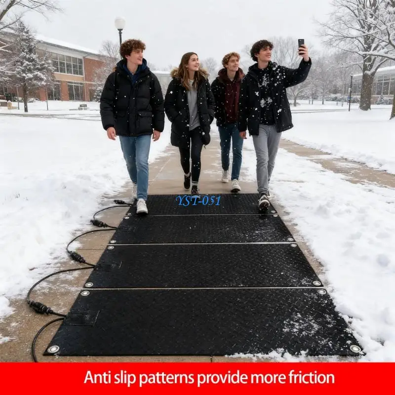 E15A 歩道用安全ゴム除雪パッド 急速溶解技術 浅い針フラットプラン 110V 米国 30x60cm 寸法