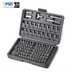 PROSTORMER 100pcs Screwdriver Bit Set Security Chrome Vanadium CR-V Steel Hex Key Phillips Slotted Tri-Wing Repair Hand Tool Kit