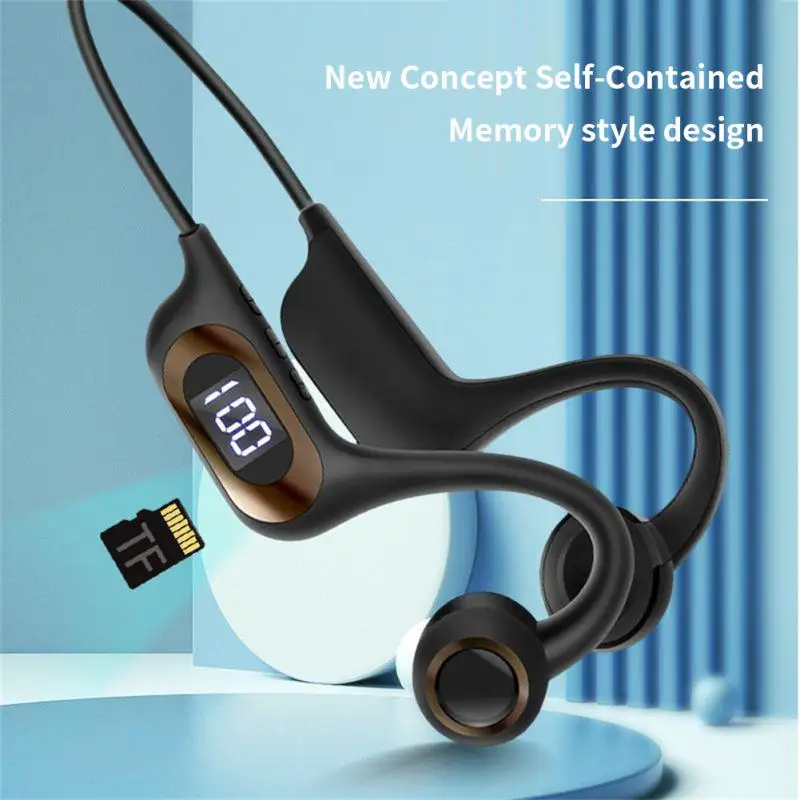 5.3 Ear-hook Air Conduction Wireless Sport Headset With Mic For Android Ios Support SD Card Bone Conduction Headphone Earphones