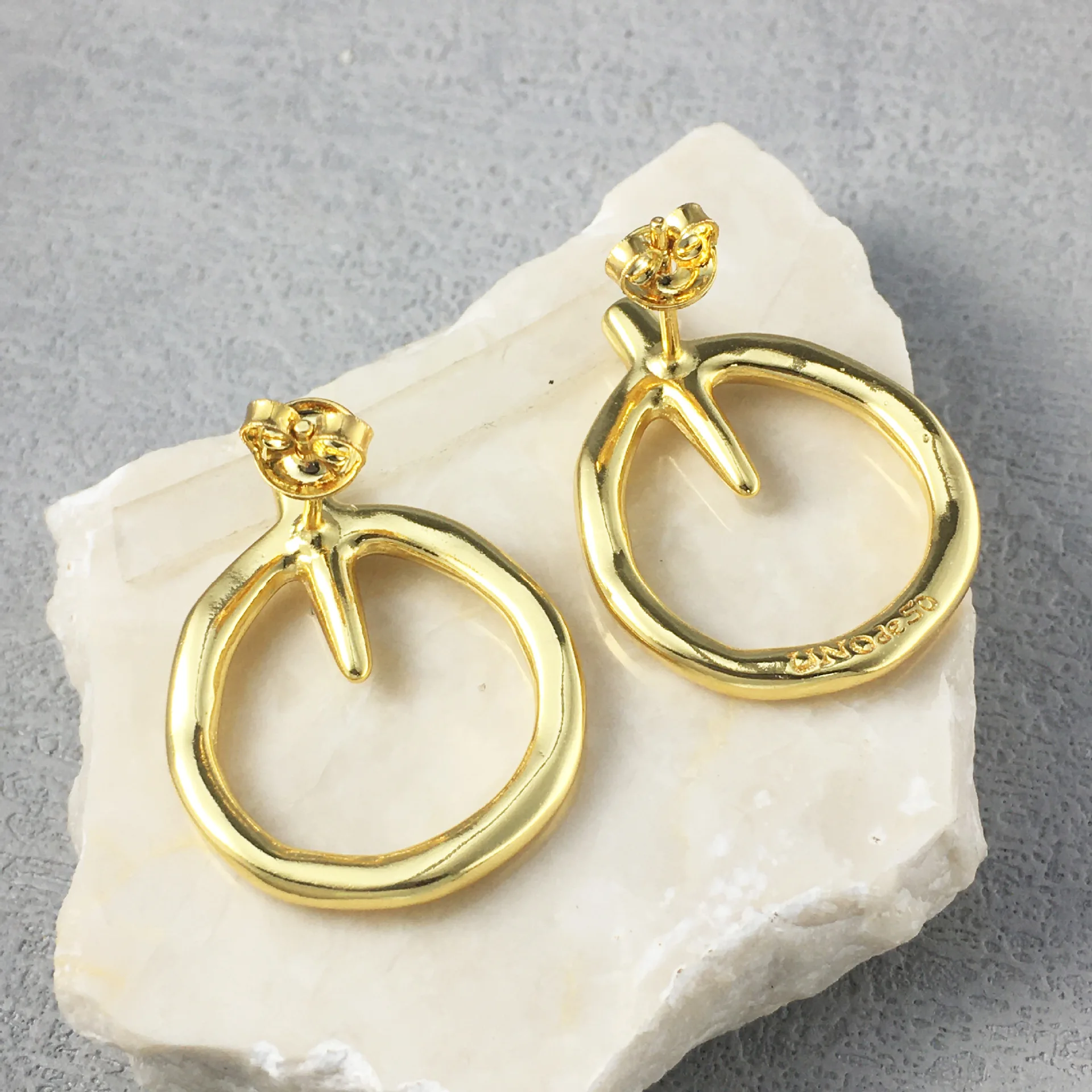 2024 UNOde50 earrings best-selling Spain Alta boutique creative Mulheres Brincos wave