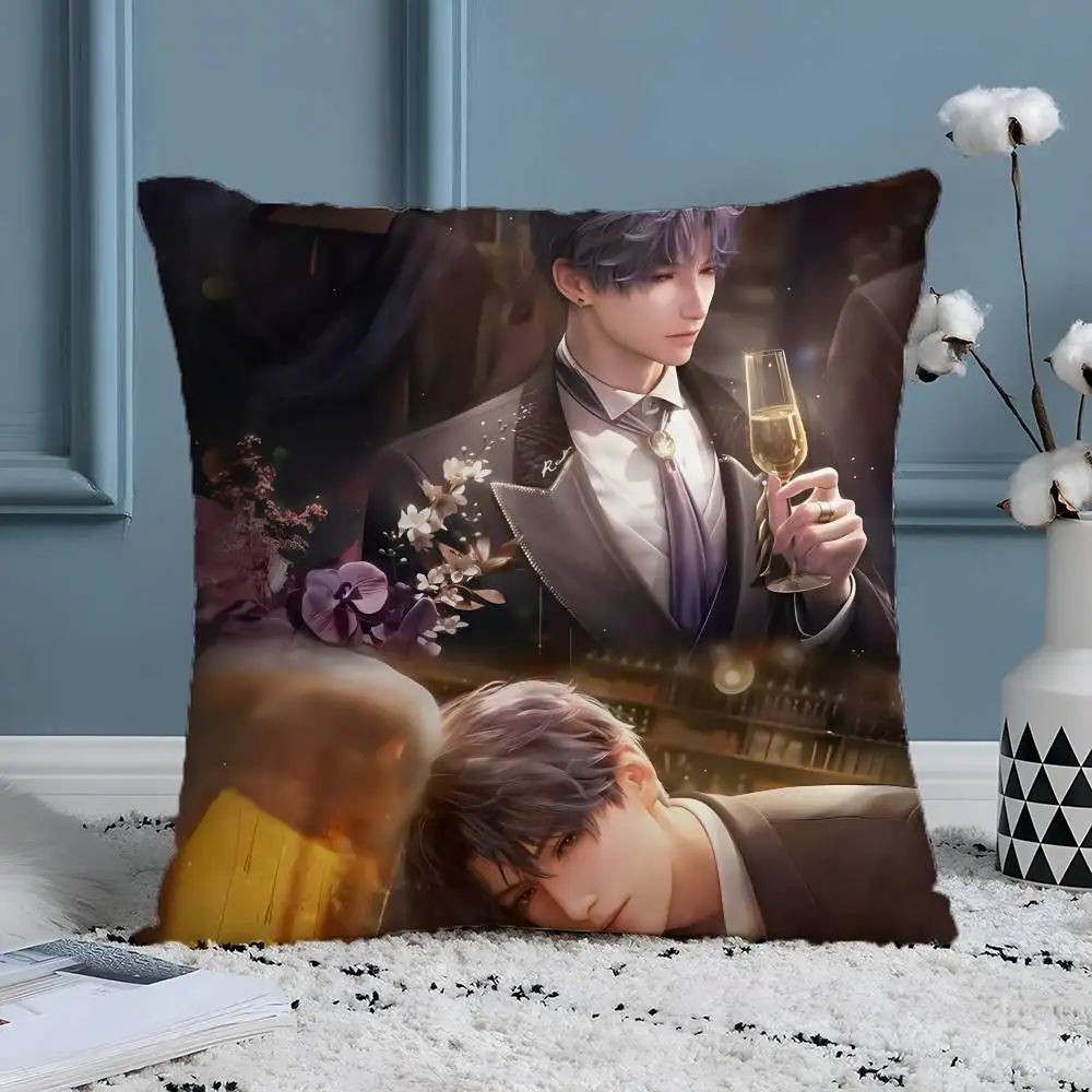 غطاء وسادة رائع من Game Rafael Love Deepspace - غطاء وسادة حريري أنيق ومريح للأريكة وسحاب غير مرئي للشاطئ #2