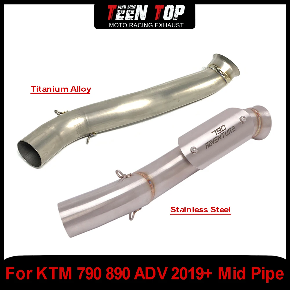 

Motorcycle Exhaust Escape 51mm For KTM 790/890 ADV Middle Link Pipe Exhaust Elbow Steel/Titanium Alloy 790ADV 2019+ Connect Tube