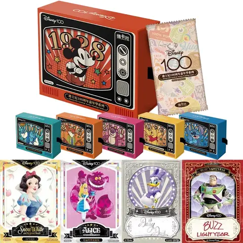 Äkta Disney-kort 100-årsjubileums-karnevalsseriekort Musse Pigg konstsignatur-animationssamlingskort Barnpresenter 10 best sales Disney 100 år - №8