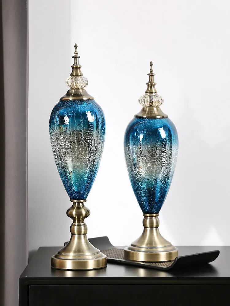 

Hxl glass ornaments soft decoration tv entrance wine cabinet decoration