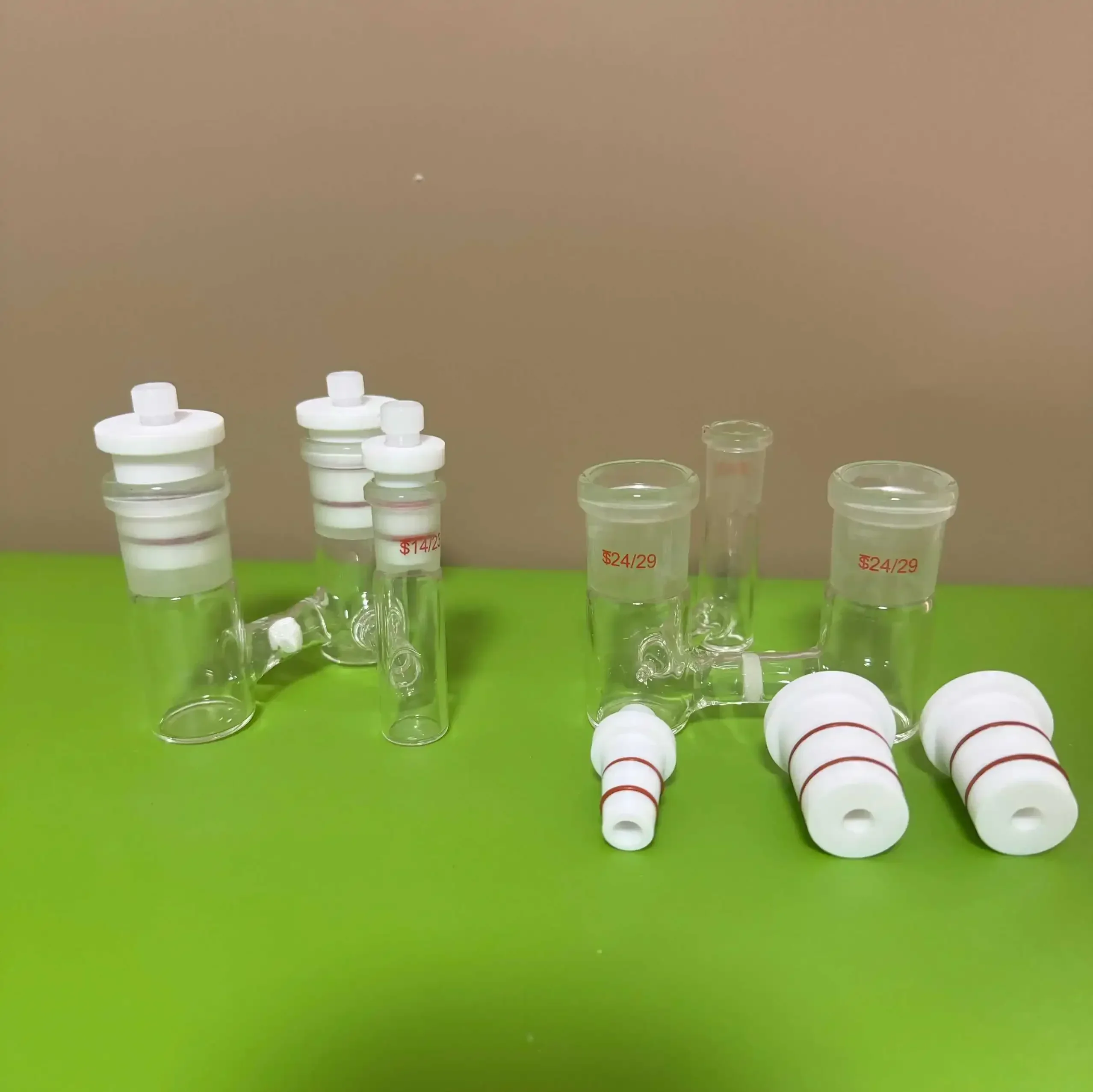 

25ml-25ml-10ml three port H-type electrolytic cell (sealed, frosted mouth, with capillary sand core)