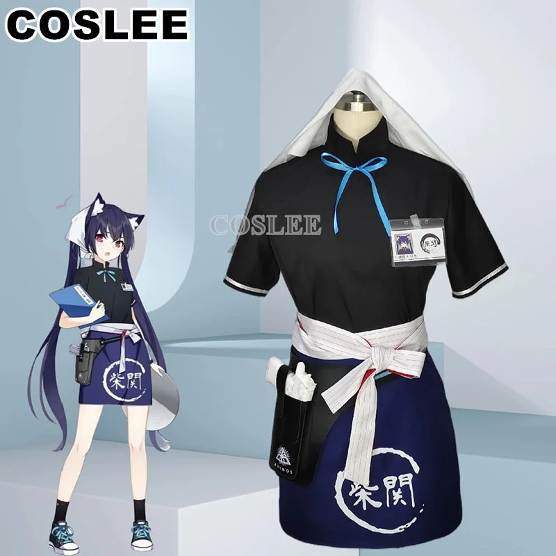 COSLEE Kuromi Serika Cosplay Costume Blue Archive Working Cothes Uniform Dress Women Halloween Party Outfit Game Suit Role Play