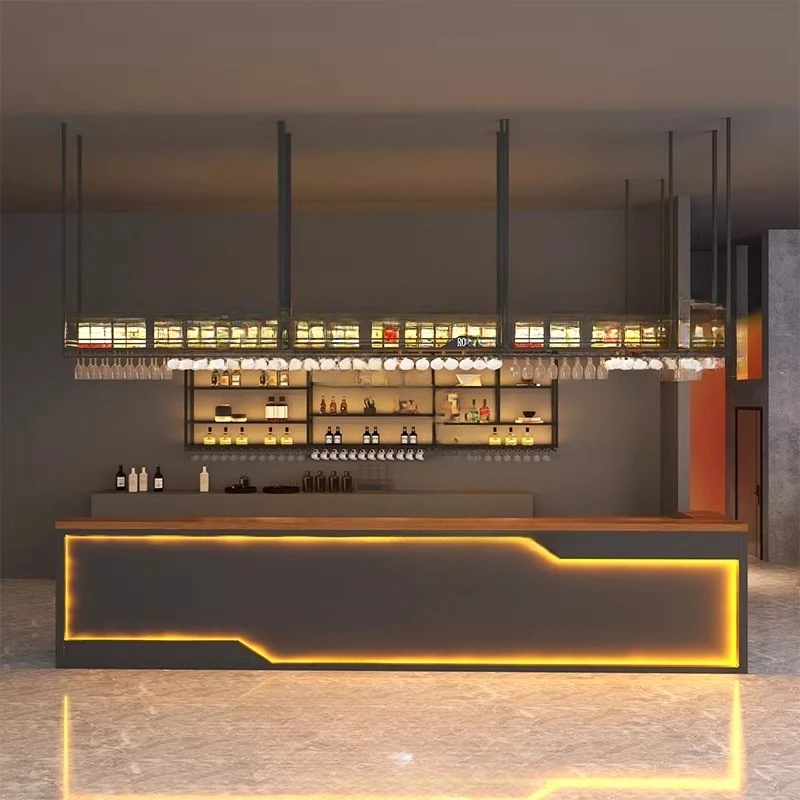 Retro Industrial Style Bar Corner Bar Clothing Store Front Desk Simple Modern Beauty Shop Reception Desk