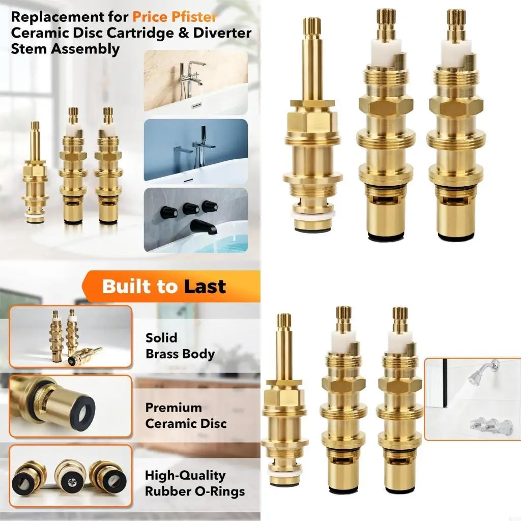 

Металлический картридж для смесителя, переключающий шток в сборе для 910-030 и 910-022, душевые клапаны для ванной комнаты, для