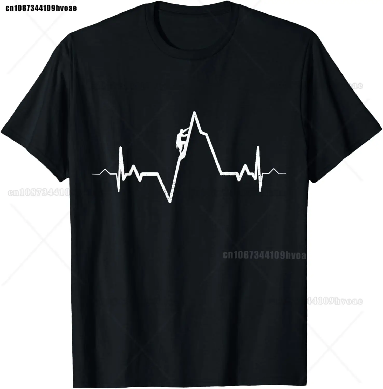 Climbing T-Shirt Heartbeat Rock Mountain Bouldering Gift T-Shirt