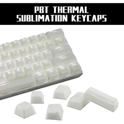 White Jelly Ice Crystal ABS 111 Round Keycaps Font Transparent Mechanical Keyboard OEM Profile Keycap Set for Gaming Keybaord