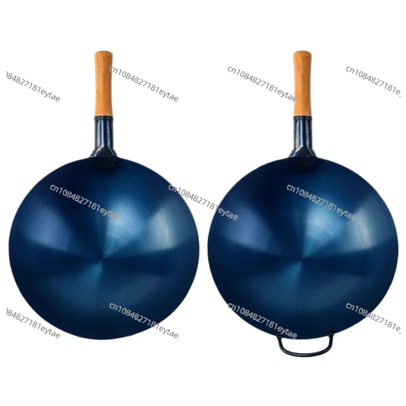 

Carbon Steel Wok,12.6" Round Bottom Woks Pan Uncoated Nonstick Pot,Pre-Seasoned Chinese Wok Kitchen Cookware for Gas Cooktops