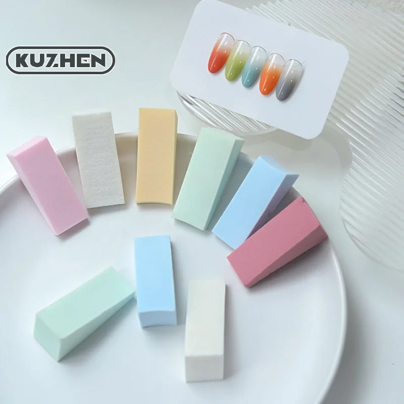 10pcs Soft Sponges Gradient Nail Art Stamper Tools Color Fade Manicure DIY Creative Nail Accessories Nail Art Sponge