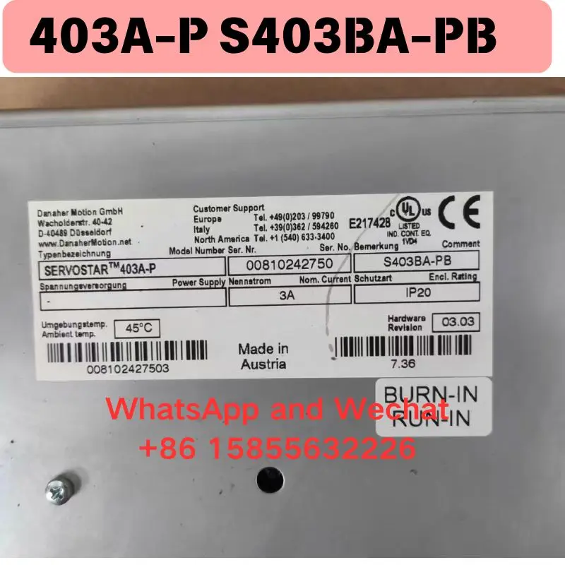 Used 403A-P S403BA-PB Driver Functional test OK