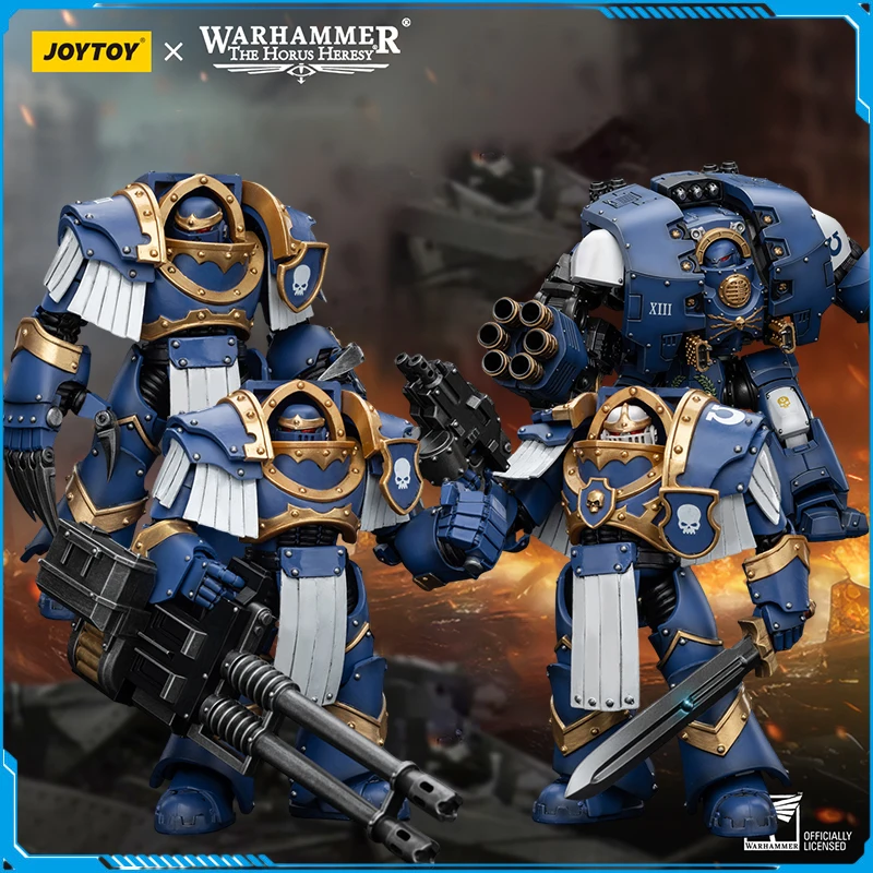 الفرح لعبة Warhammer 40K Ultramarines Cataphractii المنهي فرقة عمل الشكل 1/18 مقياس ألعاب أطفال Warhammer هدية عيد ميلاد