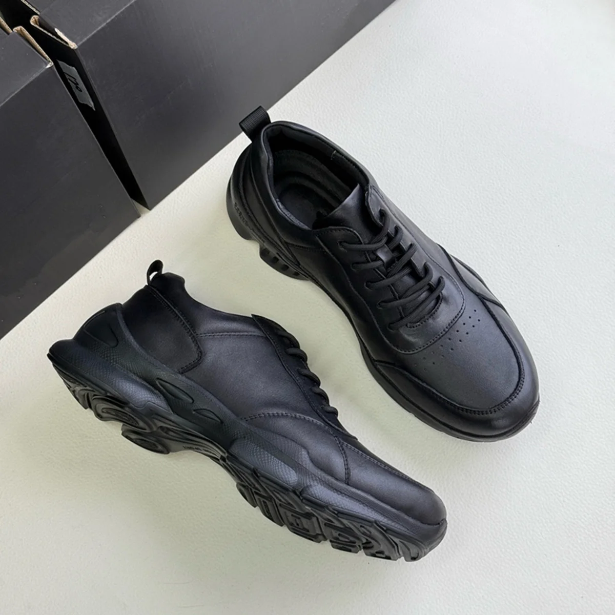 

Jenny&Dave British Style Men's Thick-soled Lightweight And Comfortable Casual Shoes Sneakers Dad Shoes Men