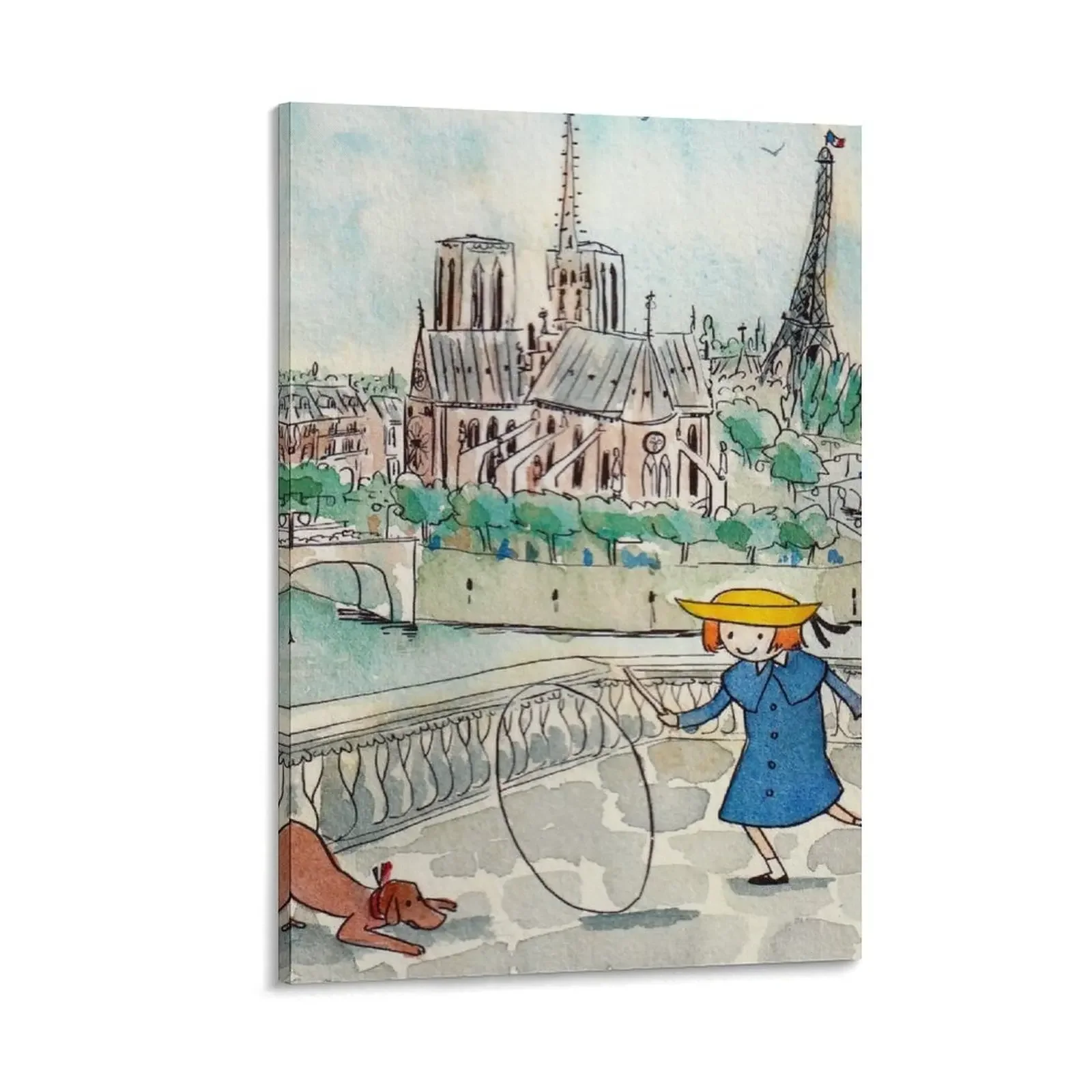 

Madeline Paris Watercolor Canvas Painting Decoration pictures room wall modern home decoration