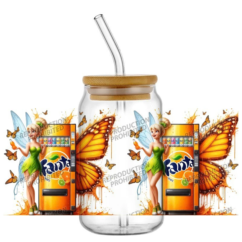 Máquina expendedora de bebidas Fanta, 40 diseños, 16oz, UV DTF, 3D, pegatinas para teléfono, envolturas de latas de vidrio, tazas, manualidades creativas, regalos DIY