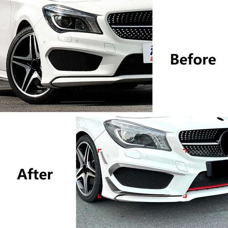 For Mercedes Benz CLA Class C117 AMG Line 2013-2015 Front Bumper Lip Splitter Spoiler Diffuser Cover Trim