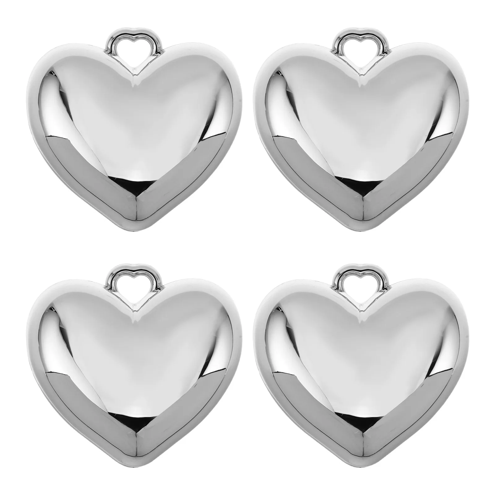 

4pcs Empty Powder Case Mini Portable Makeup Heart Shaped Refillable Blush Highlighter Eyeshadow Container With Mirror For Diy